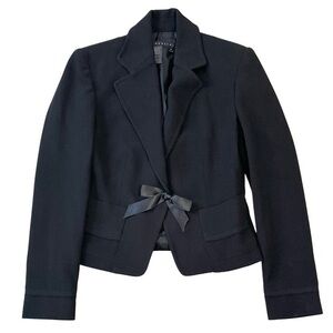 Parallel Women’s Black Bow Button‎ Blazer Sz 4
